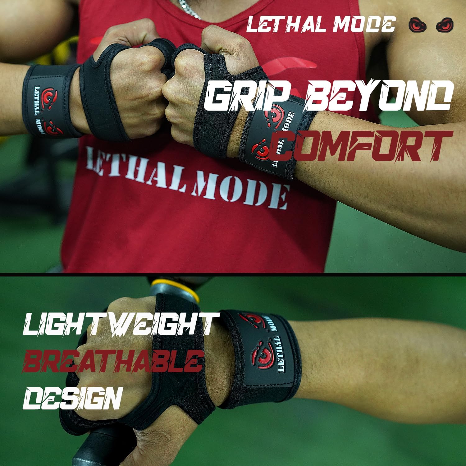 Workout Gloves for Men & Women – Fingerless Weight Lifting Gloves with Wrist Support for Gym, Crossfit, and Exercise – Durable Grip for Weightlifting