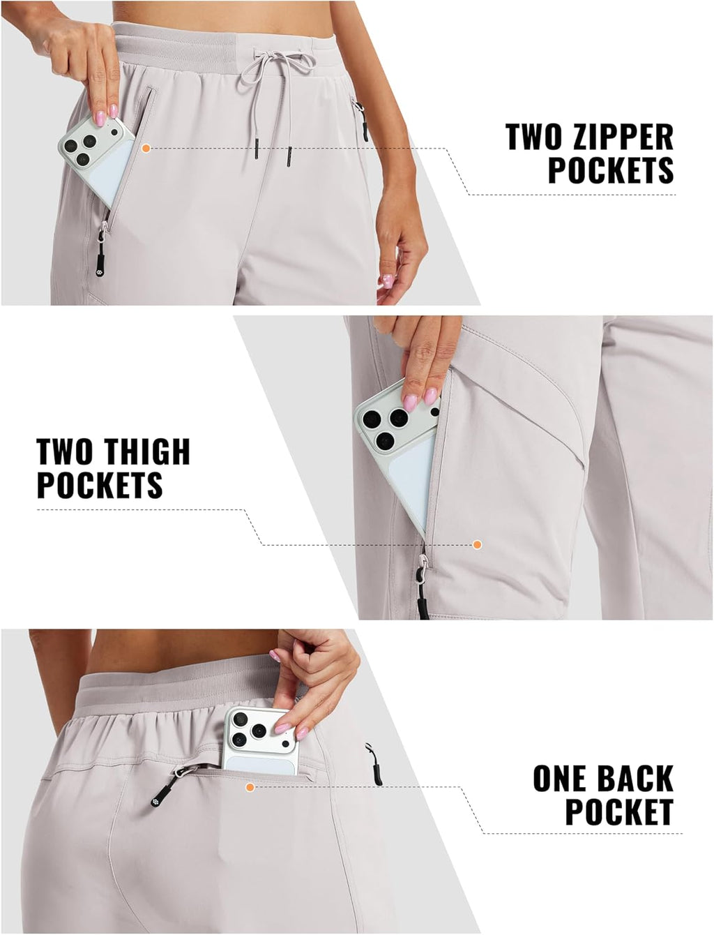 AIRIKE Women's Hiking Cargo Pants Lightweight Quick Dry Joggers Sweatpants Casual Work Travel Outdoor Pant with Pockets