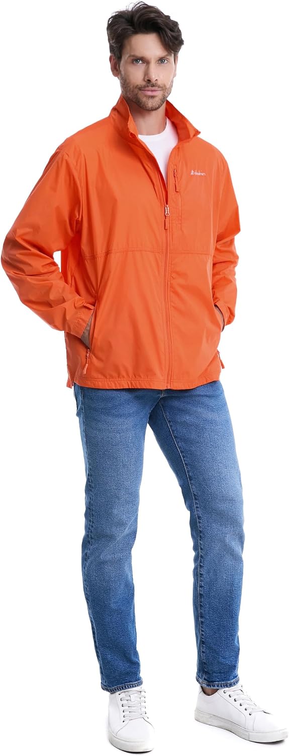 clothin Men's Lightweight Water-Resistant Packable Windbreaker