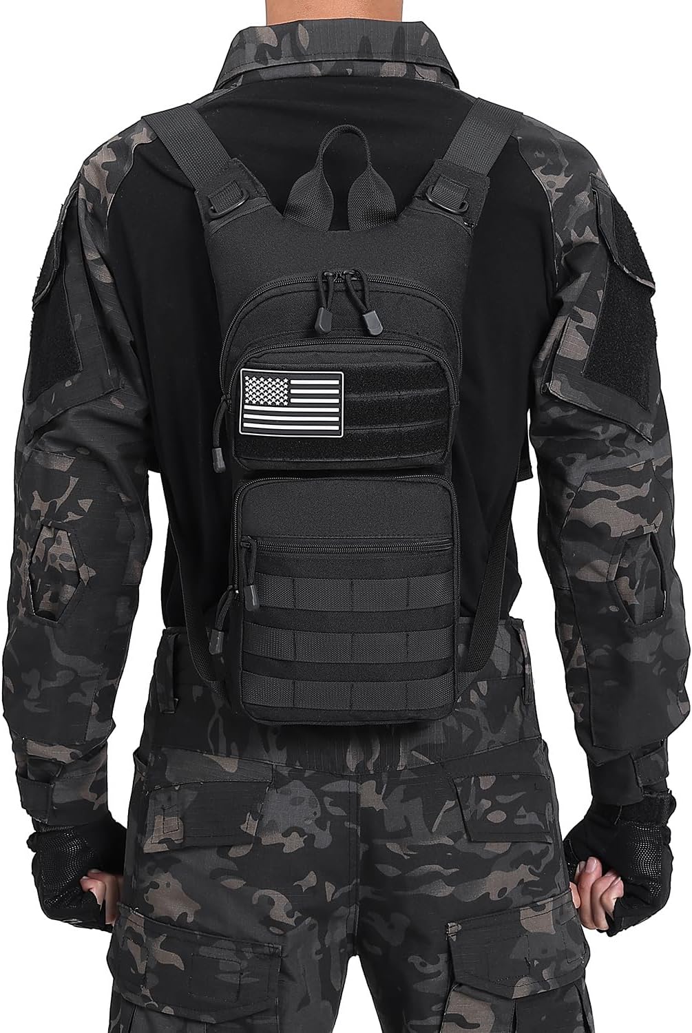 Insulated Water Hydration Pack Bag with 3L TPU Bladder Tactical Molle Hydration Backpack for Hiking Cycling Running