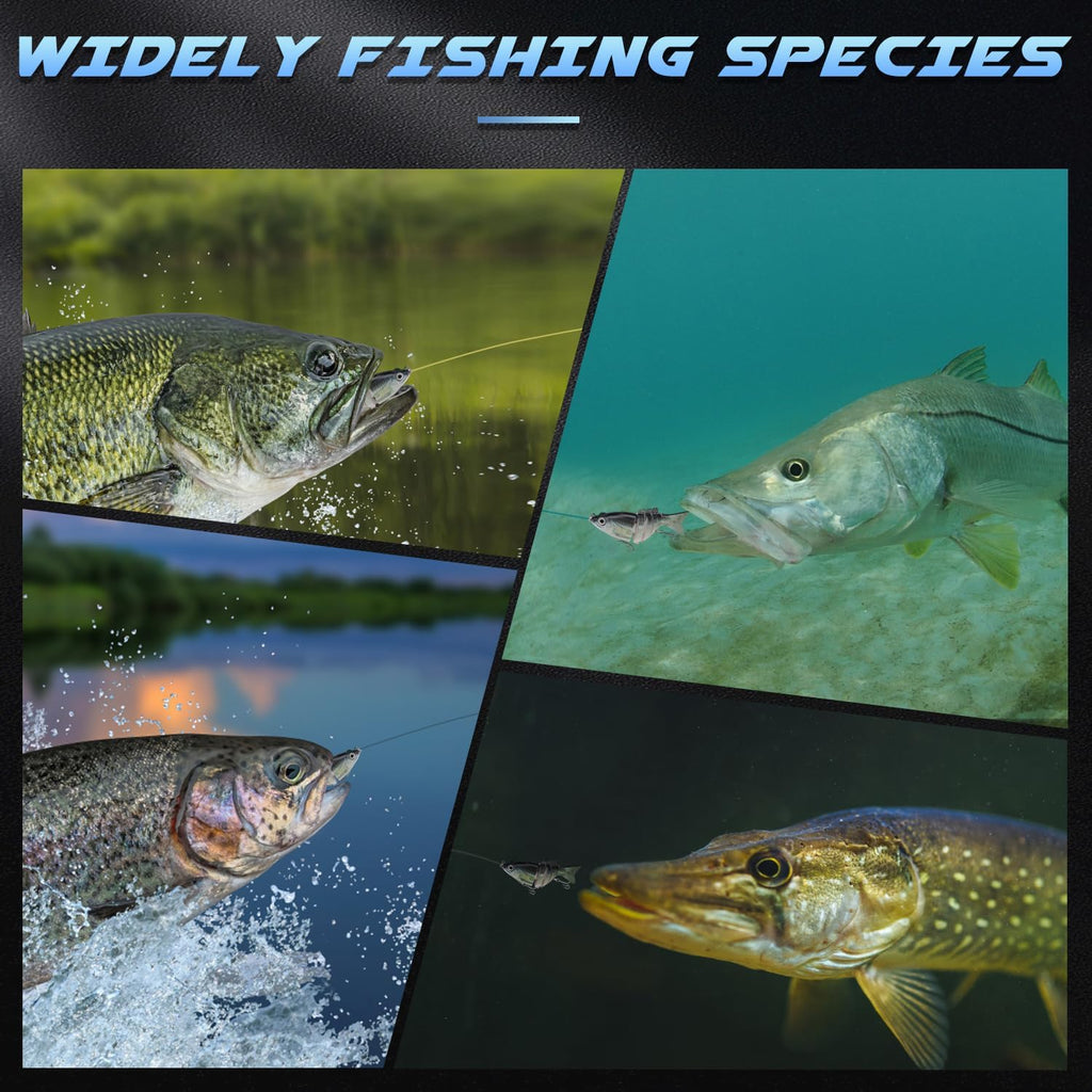 GOTOUR Jointed Swimbaits, Easy Catch Fishing Lures for Bass Trout Crappie