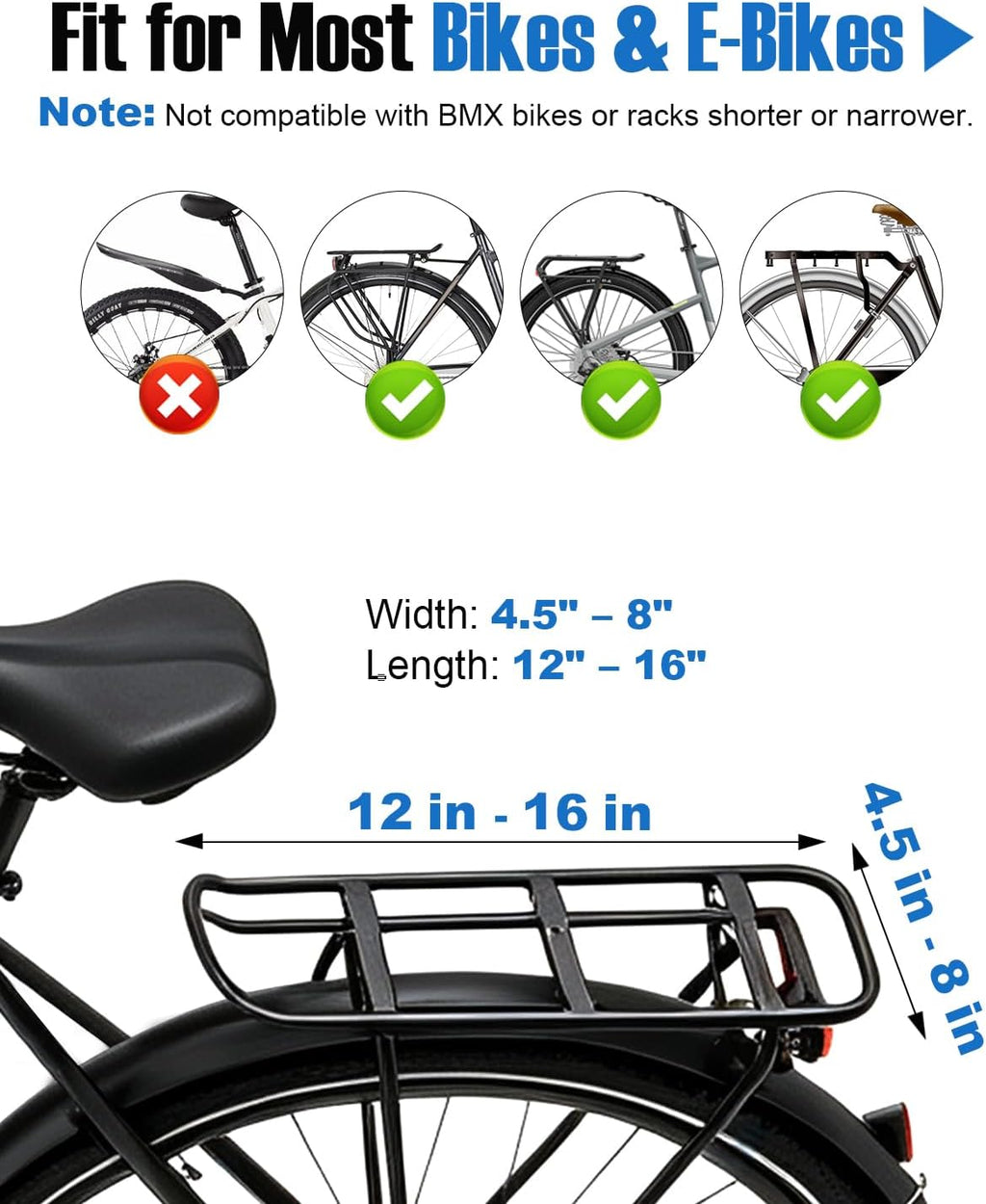 NDakter Bike Rear Rack Bag, 20L Waterproof Insulated Cooler Bag