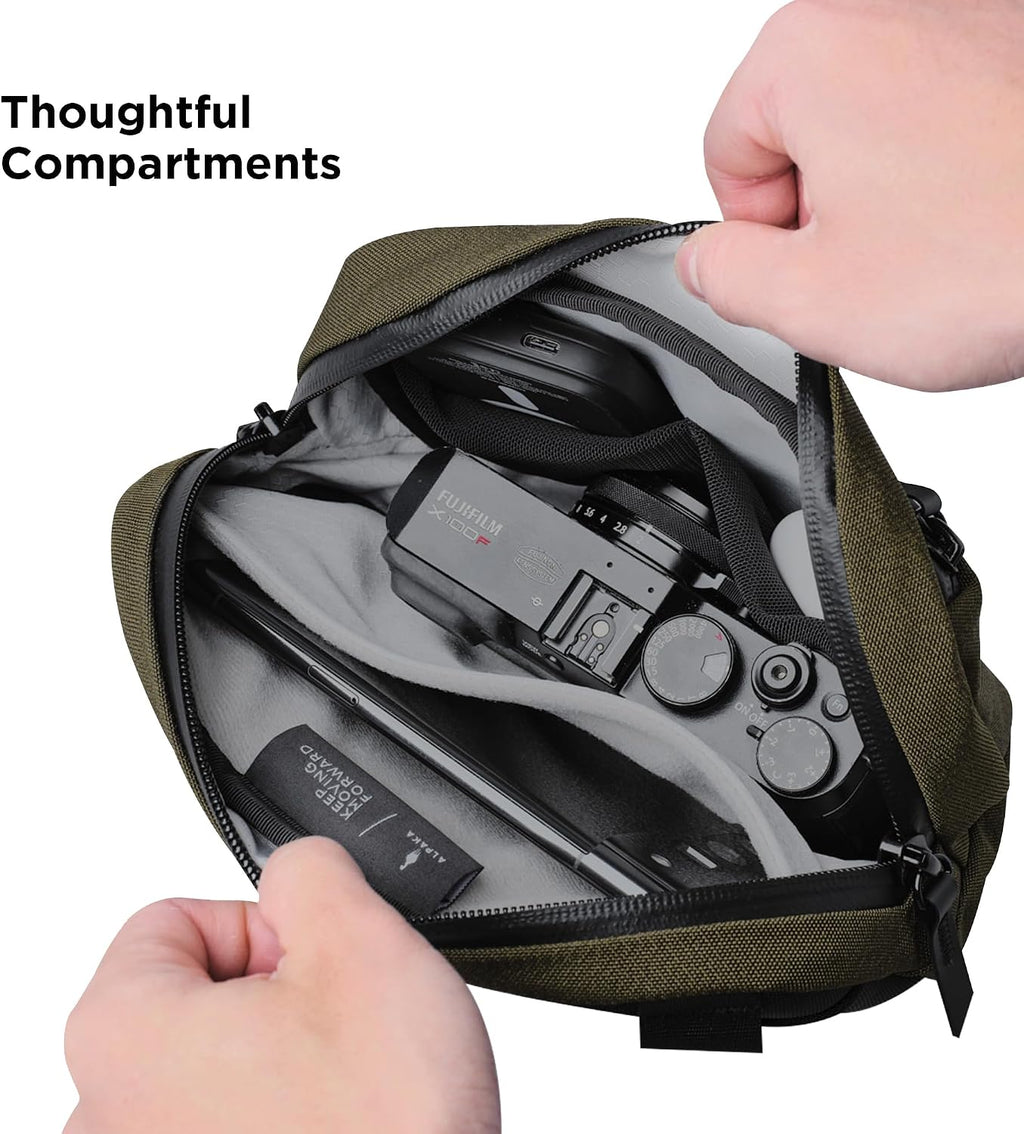 ALPAKA Go Sling Nano 1.6L Compact Camera Sling Bag for Men - EDC Crossbody Bag for Point & Shoot Cameras