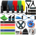 TAIMASI 23Pcs Stackable Resistance Bands Set with Handles Up to 150 Lbs