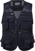 Spanye Mens Outdoor Fishing Vest Safari Travel Photography Vests Jacket Multi Pocket
