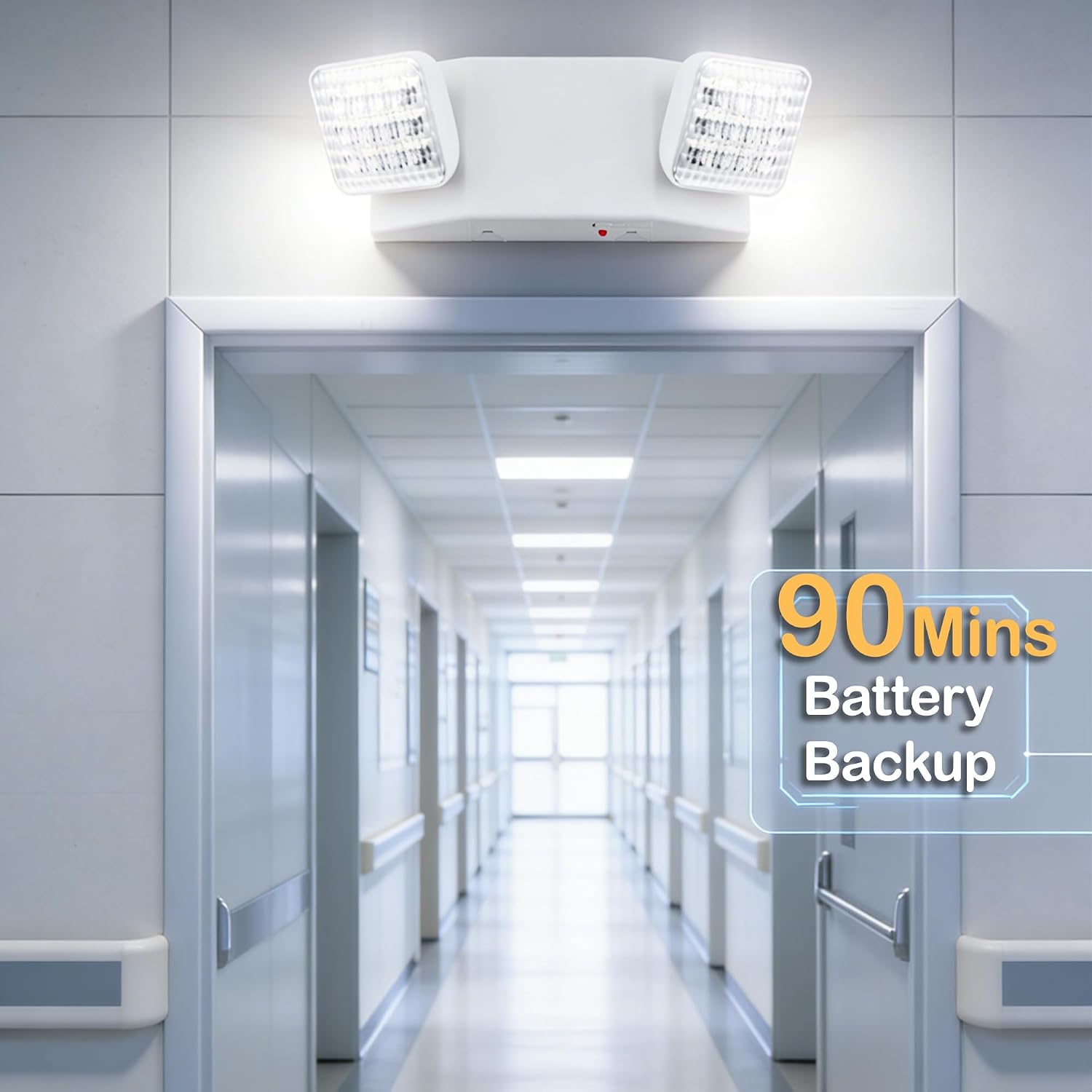 LIT-PaTH LED Emergency Light for Business, Battery Backup, 4 Pack