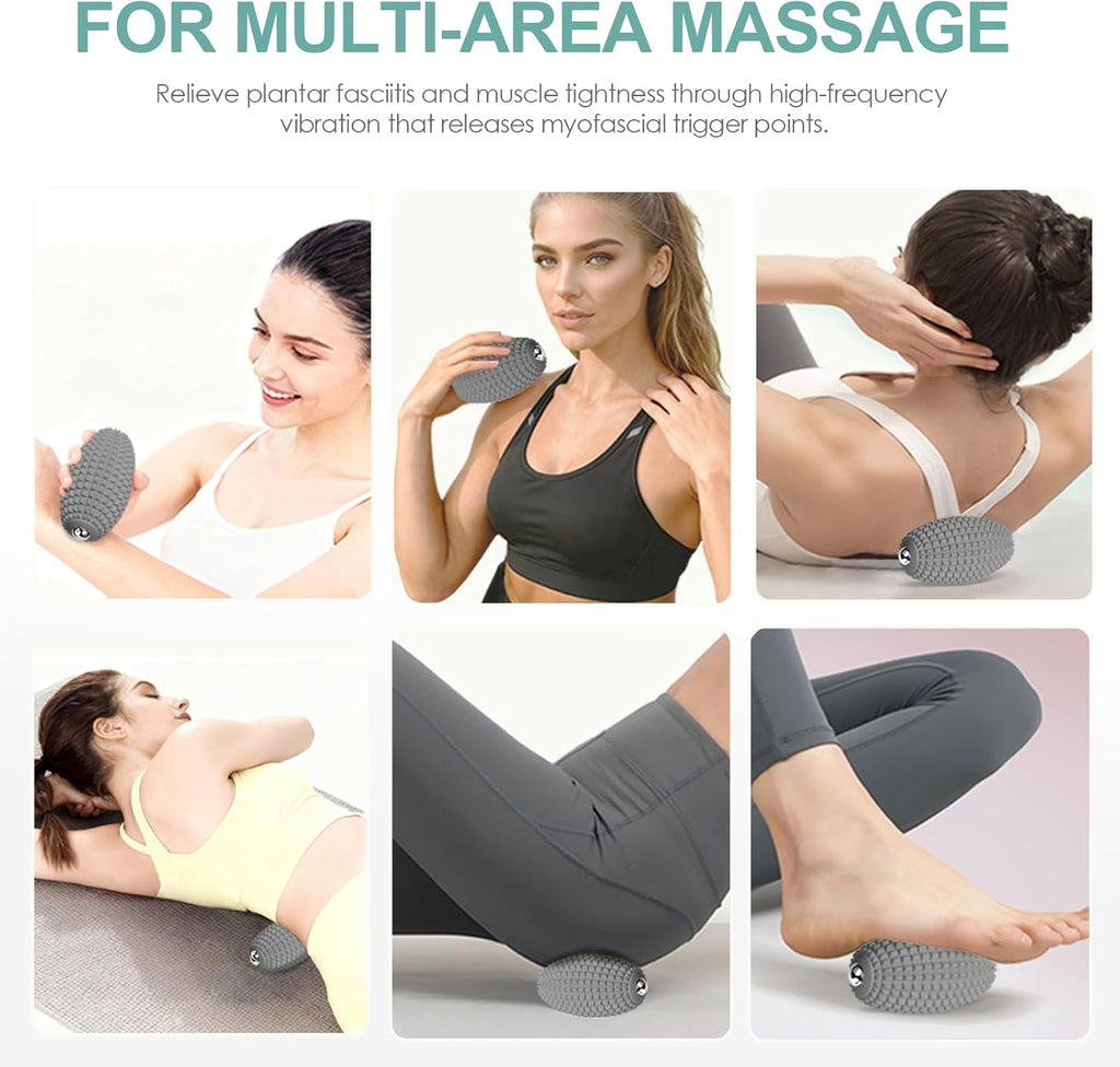 Vibrating Massage Ball with Rolling Head for Plantar Fasciitis