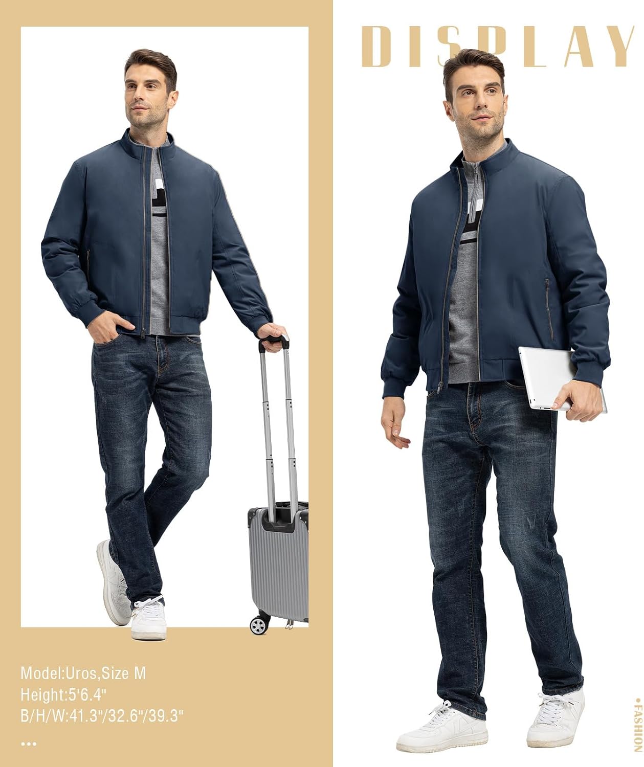TBMPOY Men's Winter Jackets Bomber Padded Casual Windbreaker Warm Fall Coat