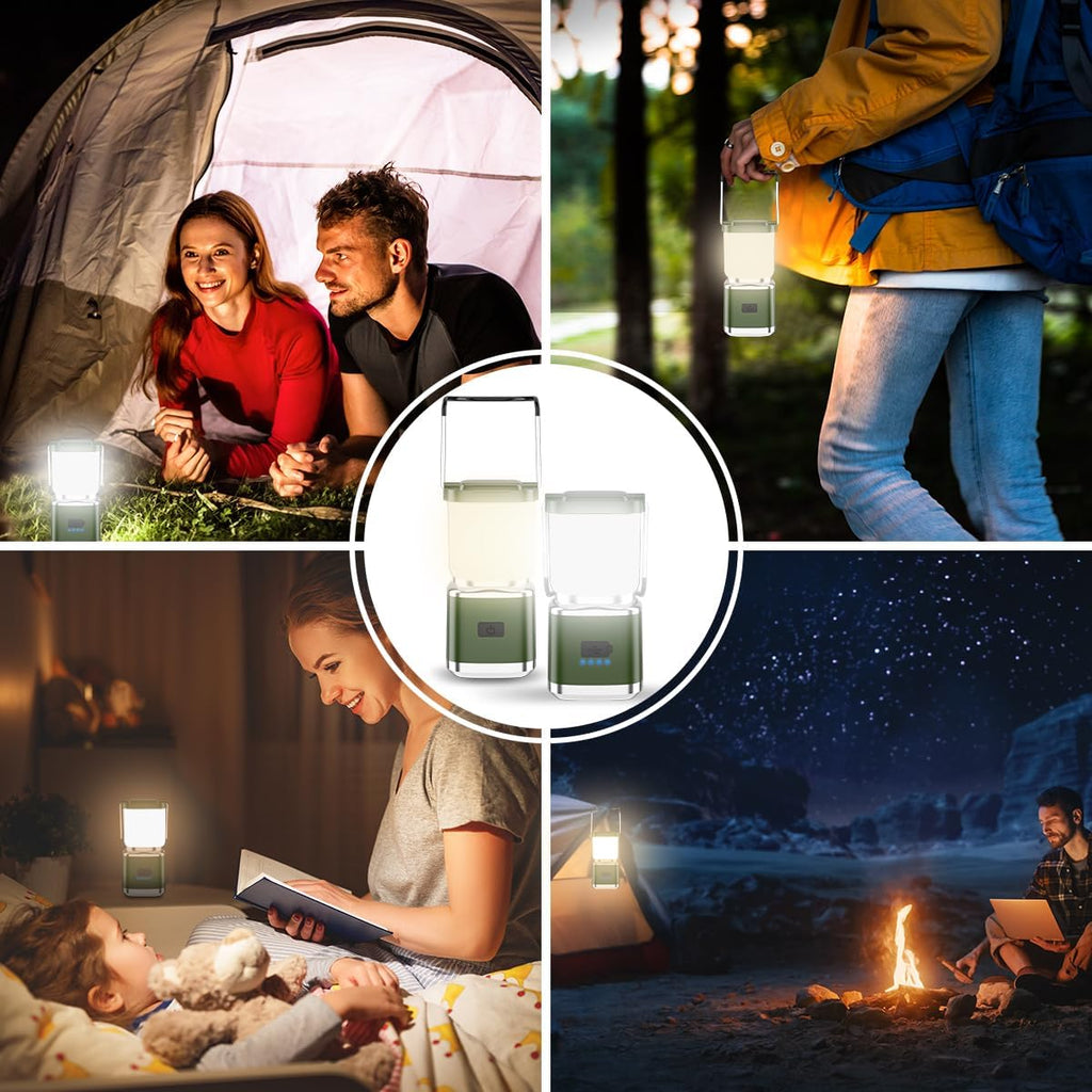 LED Ultra Bright Camping Lantern, Camping Light with 4 inch, 2 Pack