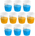 10Pcs Silicone Resin Mixing Measuring Cups 100ml / 3oz for Resin Supplies, Easy-to-Read Black Marks, Non-Stick Reusable Silicone Pouring Cups for Epoxy Mixing