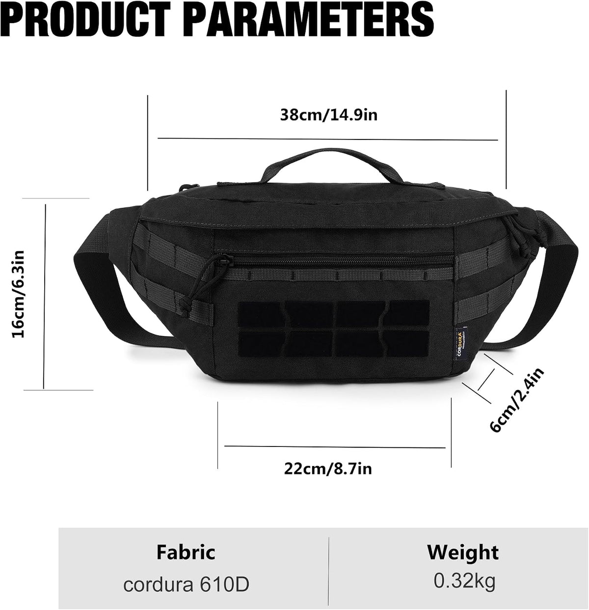 Mardingtop Tactical Fanny Pack for Men Military Crossbody Waist Belt Hip Bag for Outdoor Travel,Hiking,Running,Walking,Fishing,EDC