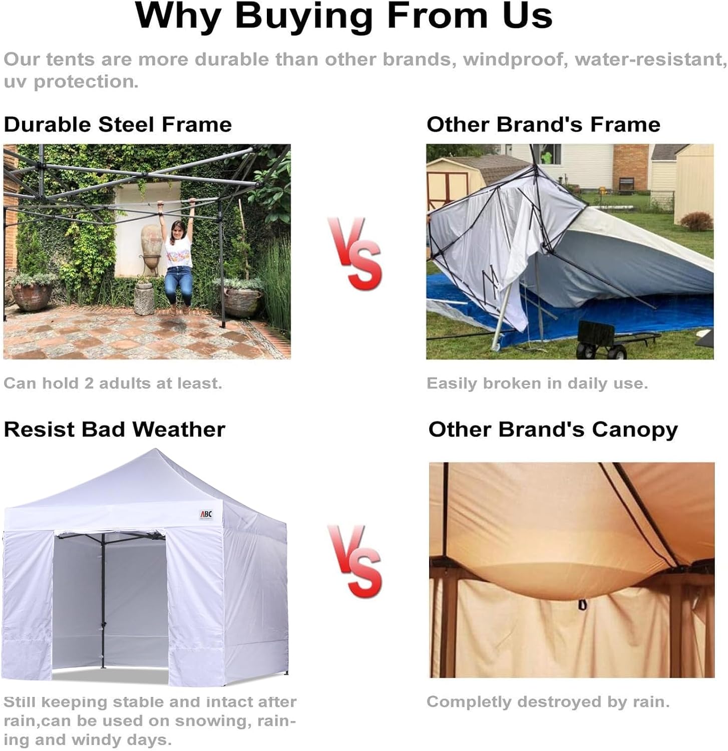 ABCCANOPY Heavy Duty Easy Pop up Canopy Tent with Sidewalls 10x10, Kelly Green