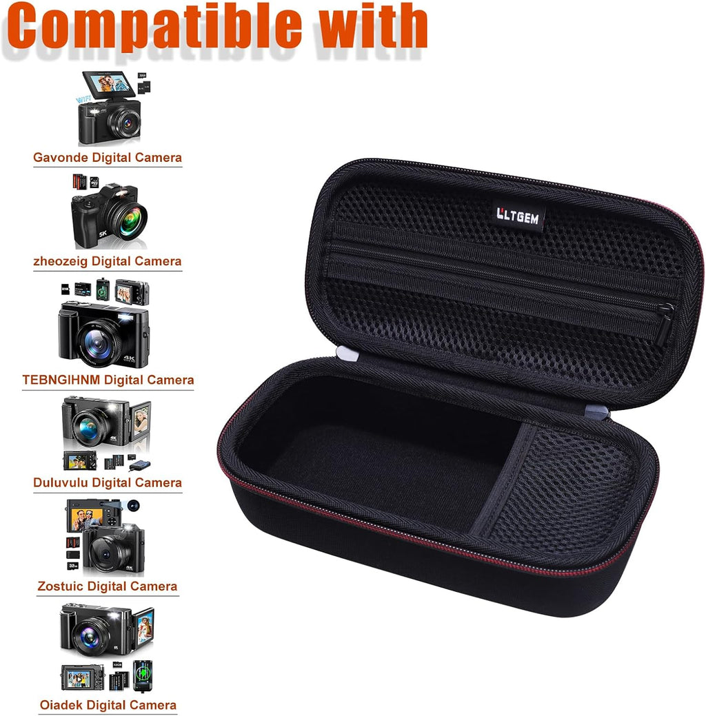 4K Digital Camera Case for Duluvulu/W & O/Gavonde/VJIANGER/FACLAM Black