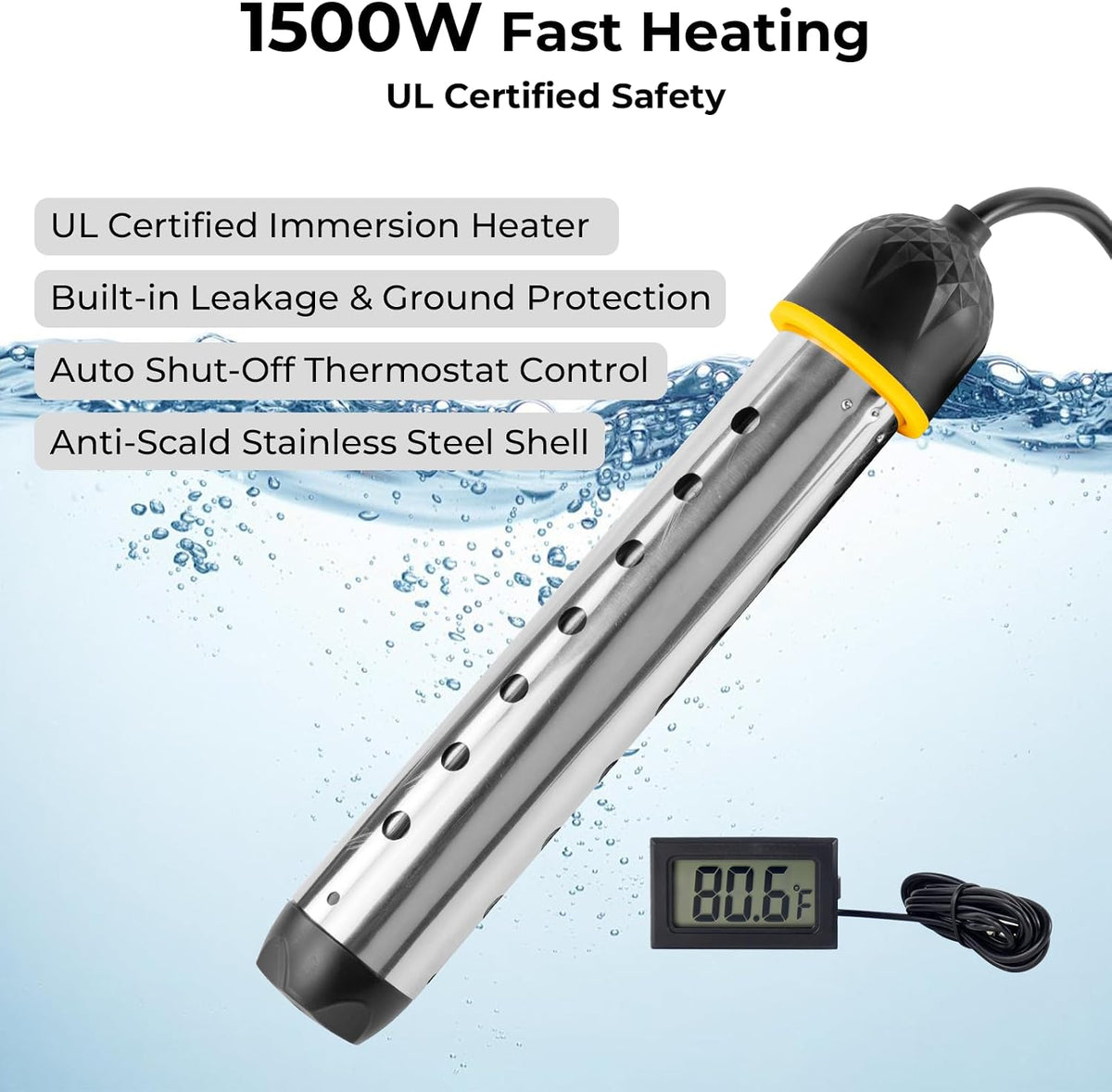 Portable Camping Shower Kit Upgraded Pop Up Privacy Tent with 1500W Heater