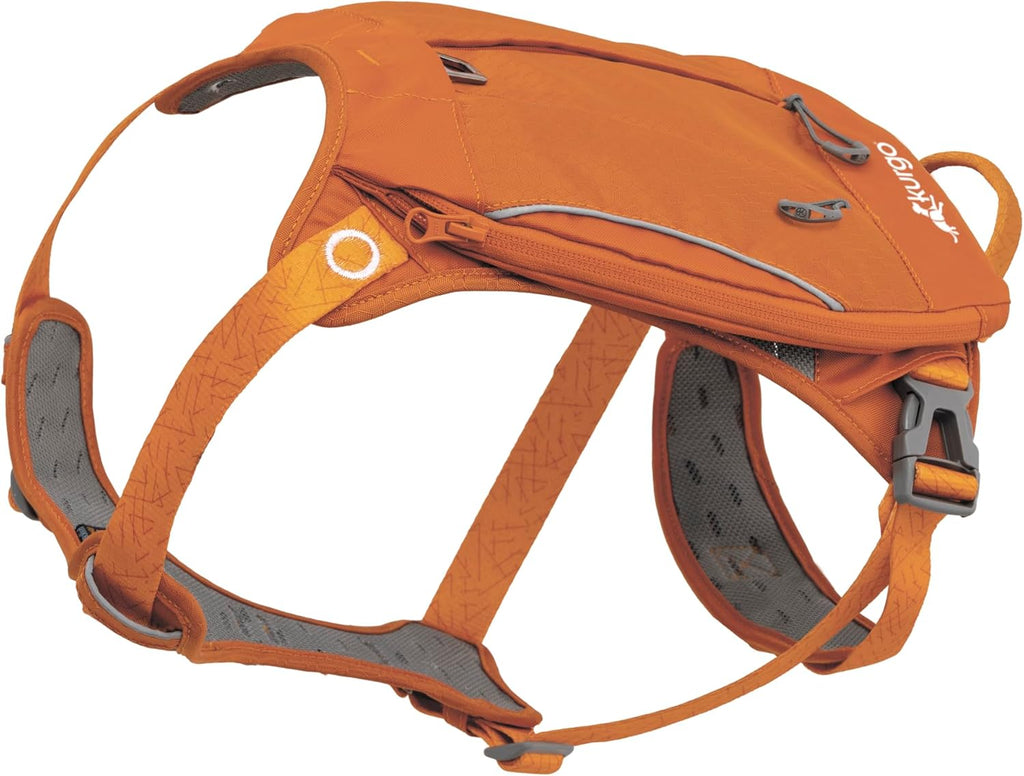 Kurgo Cascade Hiking Harness Backpack for Dogs, Orange, Extra Large