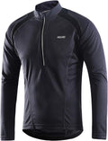 ARSUXEO Men's Half Zipper Cycling Jerseys Long Sleeves Mountain Bike Shirts 6031