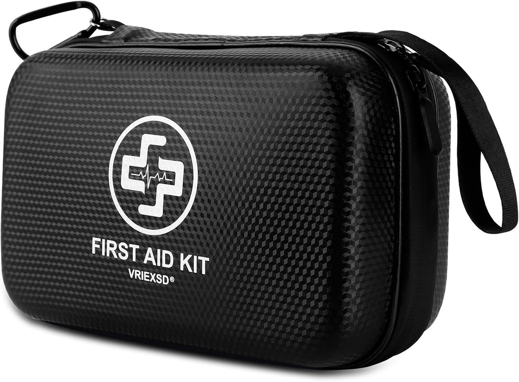 VRIEXSD Premium 320-Piece First Aid Kit, Waterproof EVA Hard Shell Case,Red