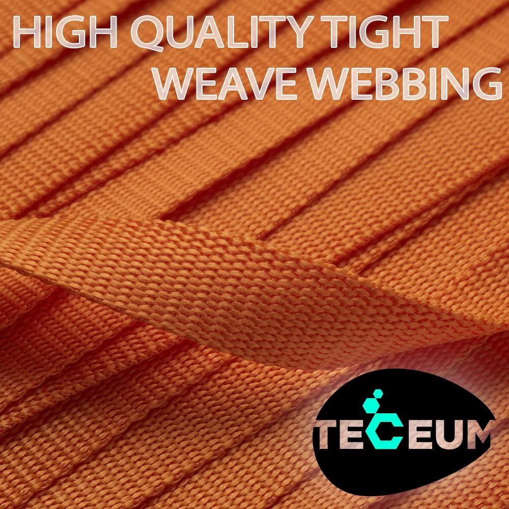 TECEUM Webbing Strap, 3/4" to 2", 10-50 Yds, Multi-Color Heavy Duty Tape