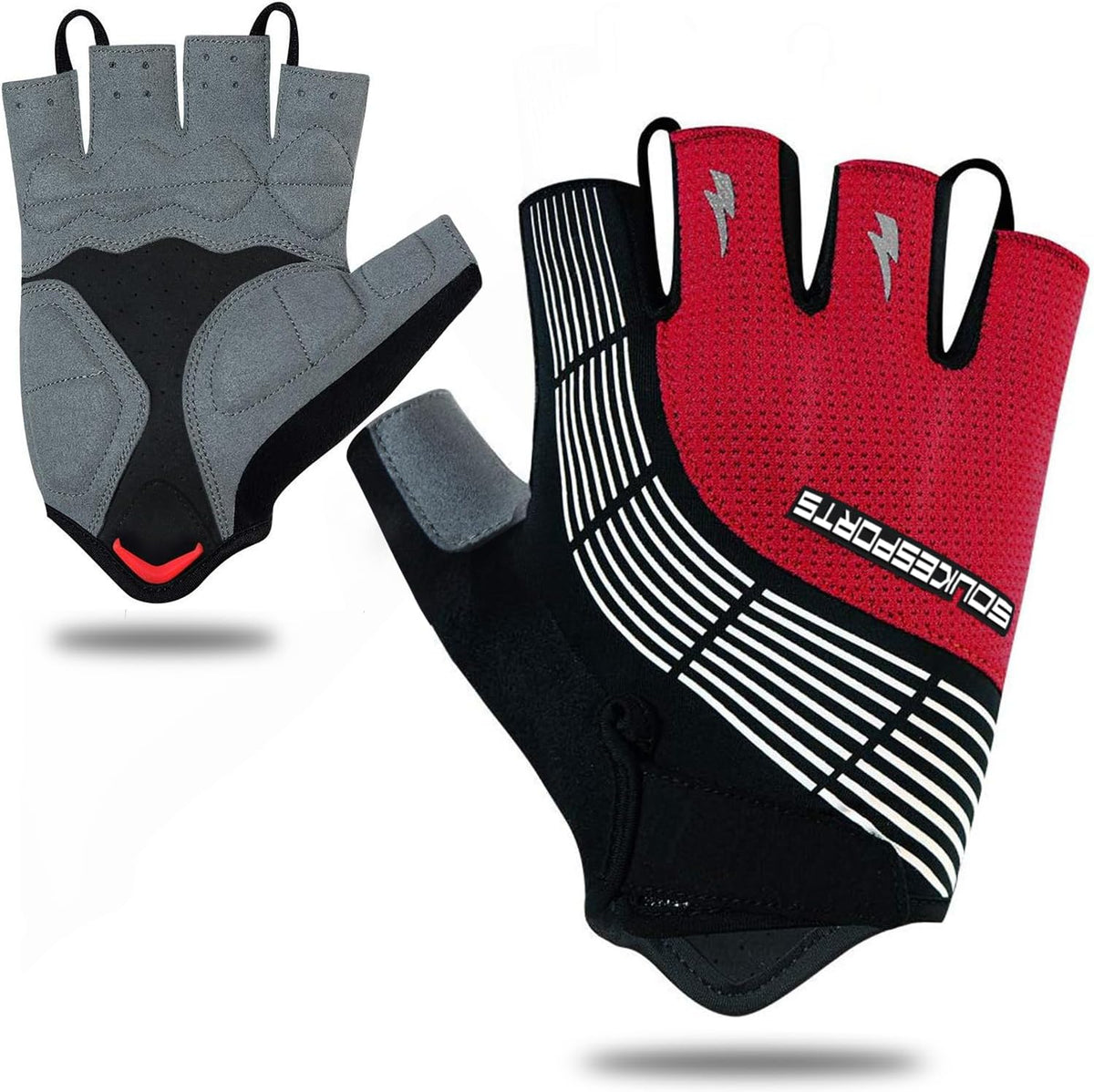 Souke Sports Bike Gloves for Men Women Half Finger Padded Cycling Gloves