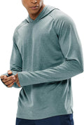 MIER Men's UPF 50+ Sun Hoodie Quick Dry Long Sleeve Shirts, Lightweight