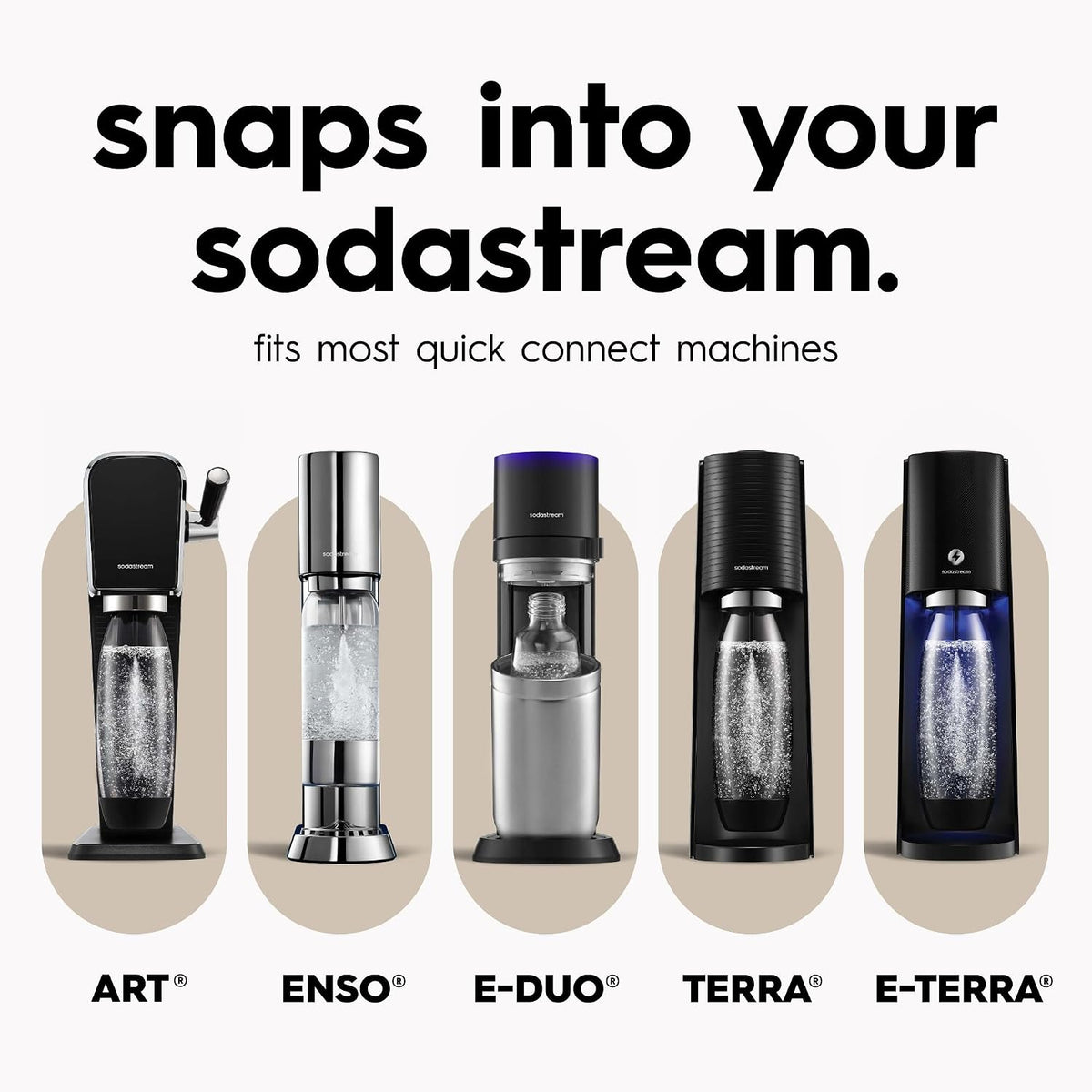 sodastream Fizz & Go Cool, Stainless Steel Carbonated Water Bottle 0.9L, Insulated Metal Bottle for Sparkling Water, Compatible with TERRA, ART, ENSO & More in Sand Beige