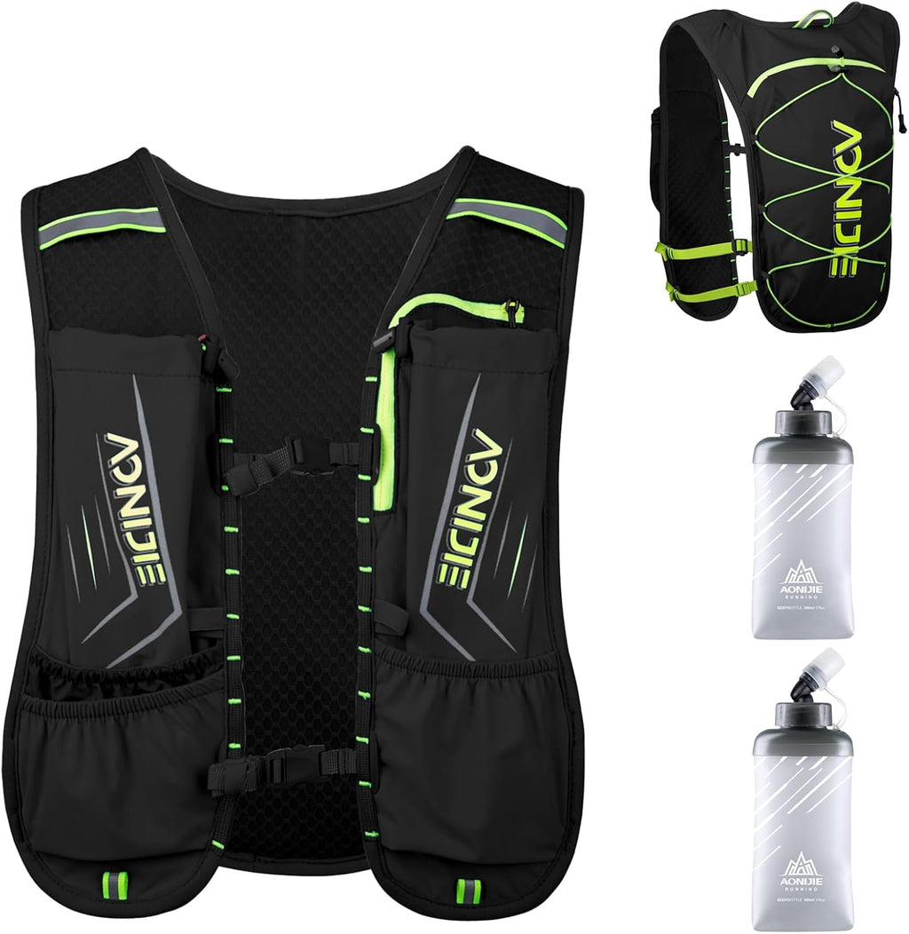 Azarxis Running Water Bottles Flask BPA Free Leakproof Hydration Vest Packs Waist Belt Replacement for Triathlon Marathon Hiking Cycling Climbing Runner