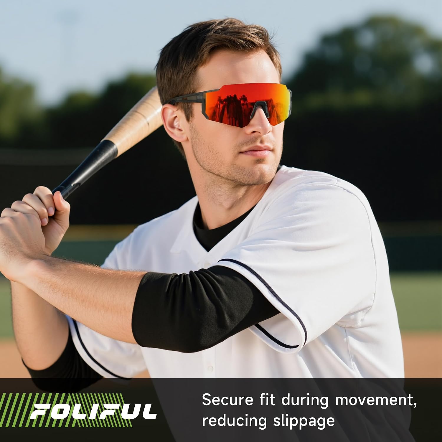Sports Polarized Sunglasses Men Women for Running Baseball Hiking