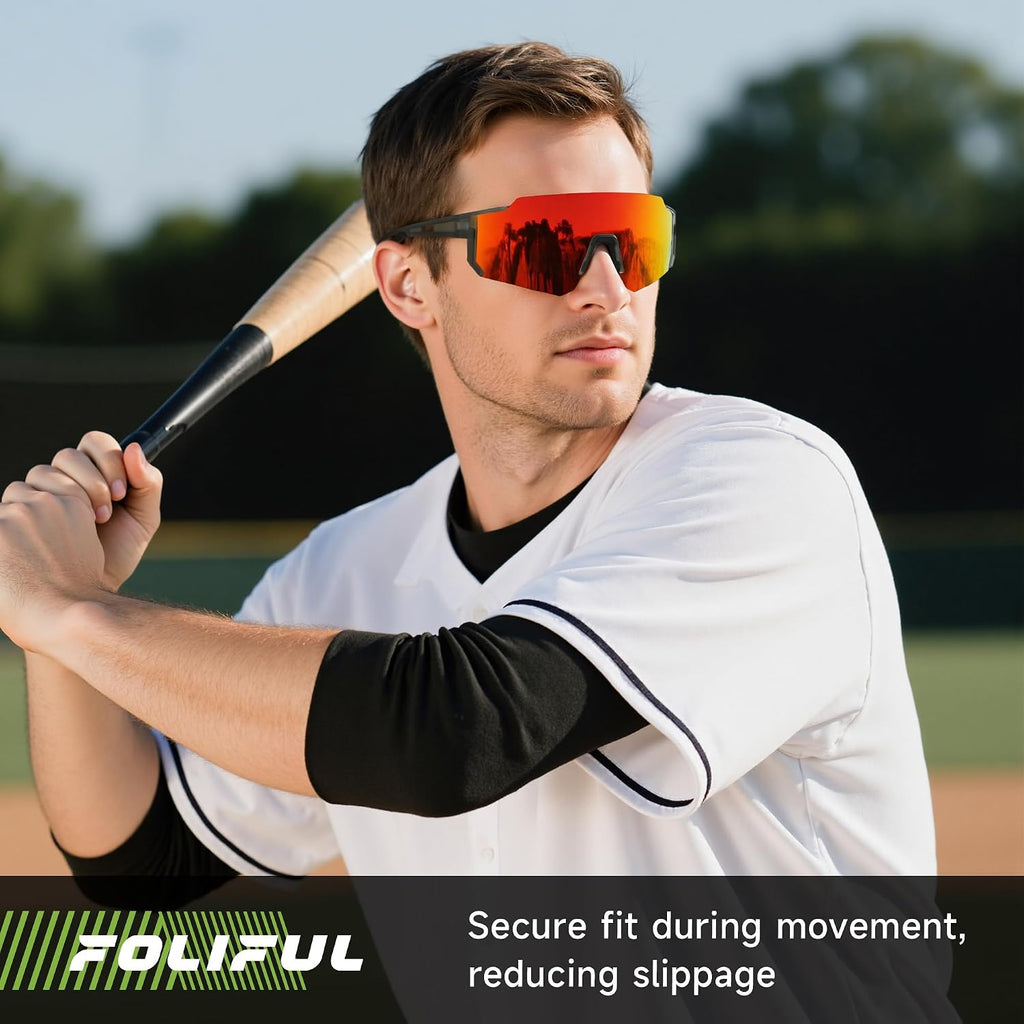 Sports Polarized Sunglasses Men Women for Running Baseball Hiking