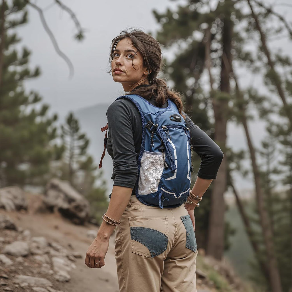 12L Hydration Backpack for Men Women,Lightweight Hydration Pack with 2L Water Bladder, Water Backpack for Cycling,Hiking,Rave,Biking and Running Outdoor Activities