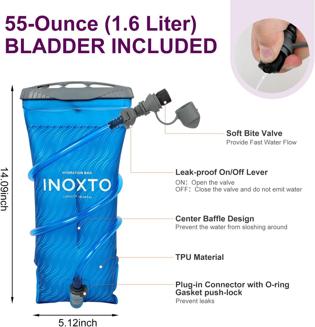 IX INOXTO Running Vest Hydration Backpack, Lightweight Running Backpack