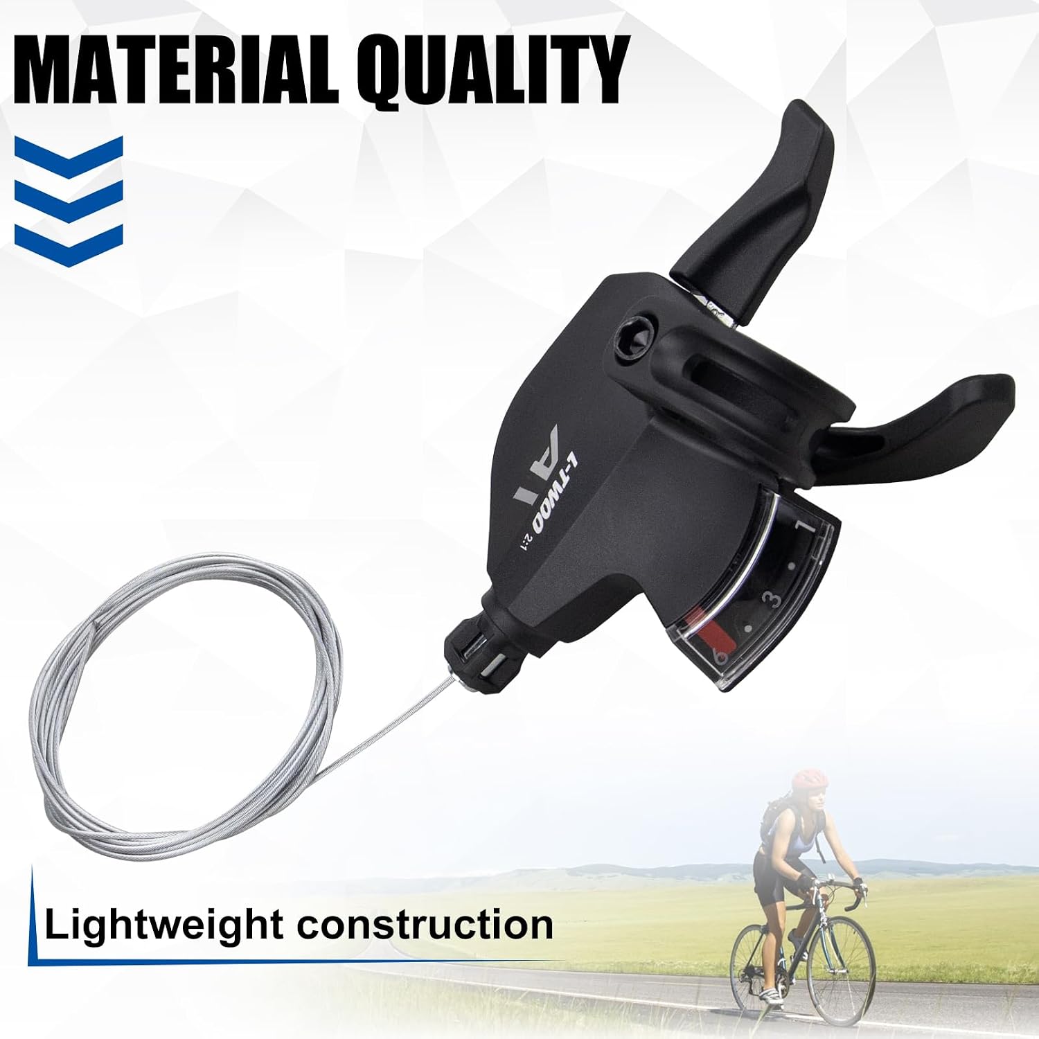 WEEROCK Bike Shifter Lever 6 Speeds Right Thumb Gear Shift Lever for Mountain Bicycle