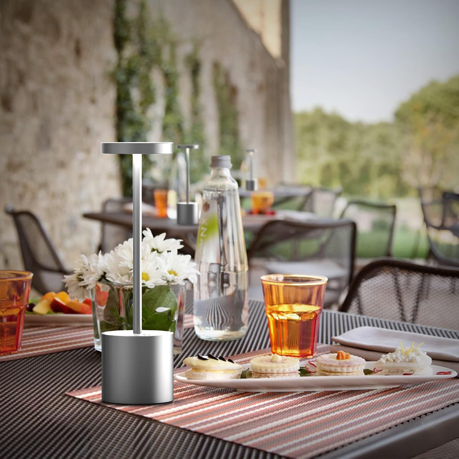 2Pack Cordless Rechargeable LED Restaurants Outdoor Table Lamp