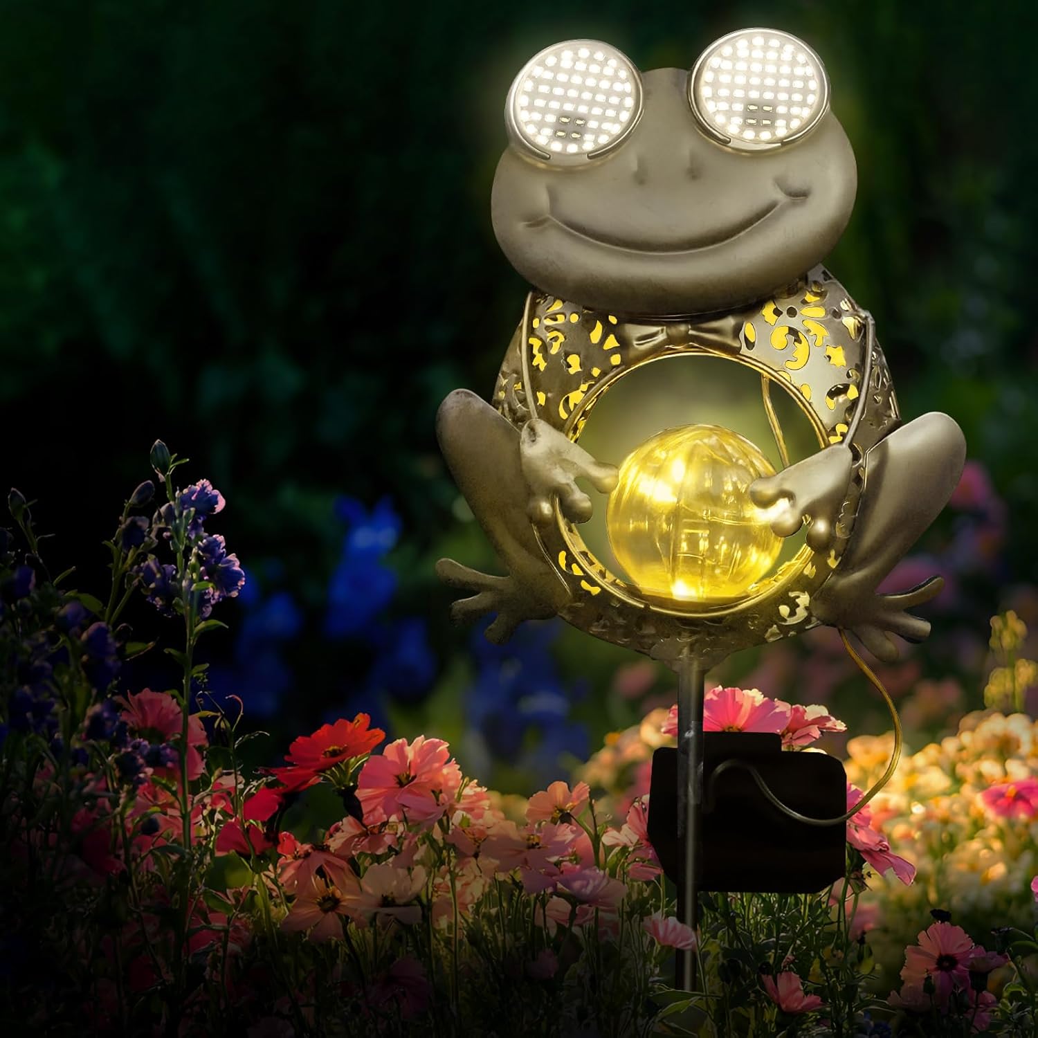 SRNPMIU Solar Lights Outdoor Decor, Solar Frog Yard Decorations Outdoor