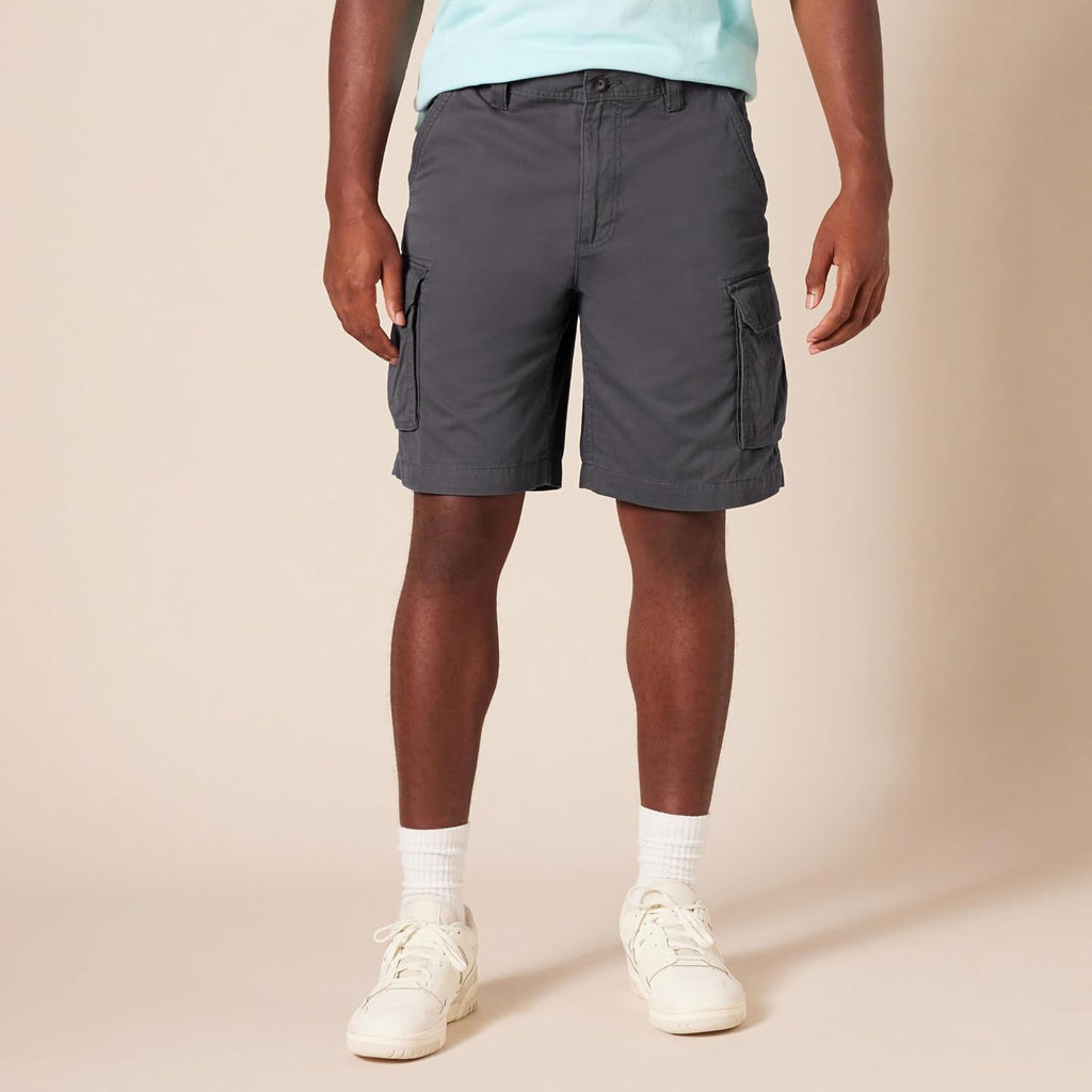 Amazon Essentials Men's 10" Classic-Fit Cotton Twill Cargo Shorts, Multiple Pockets (Available in Big & Tall)