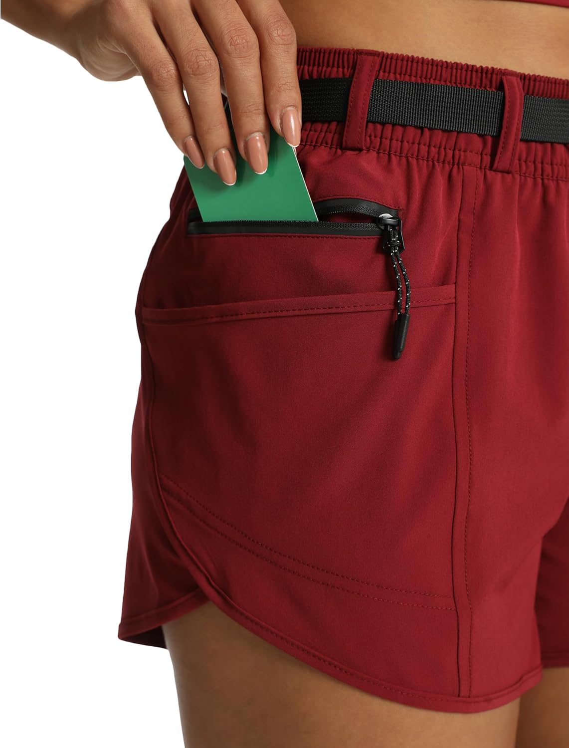 Women's Athletic Hiking Shorts with Liner Quick-Dry Workout Running Shorts