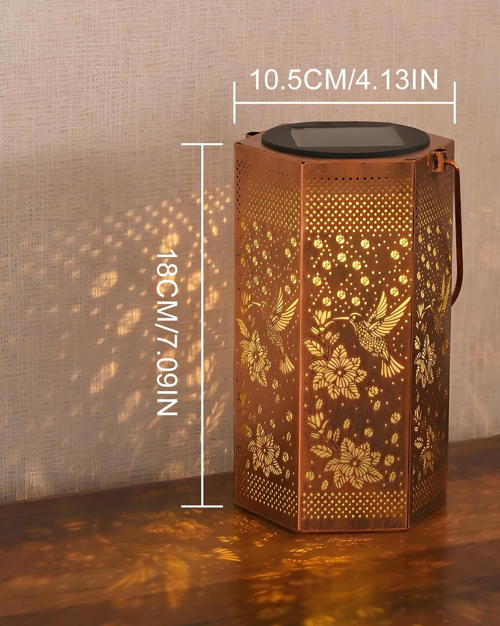 Birthday Gifts for Women Hummingbird Solar Lantern Outdoor Waterproof
