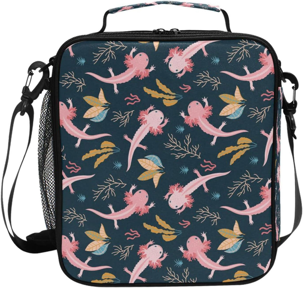 Axolotl Lunch Box Insulated Lunch Bag Cooler Tote Bag