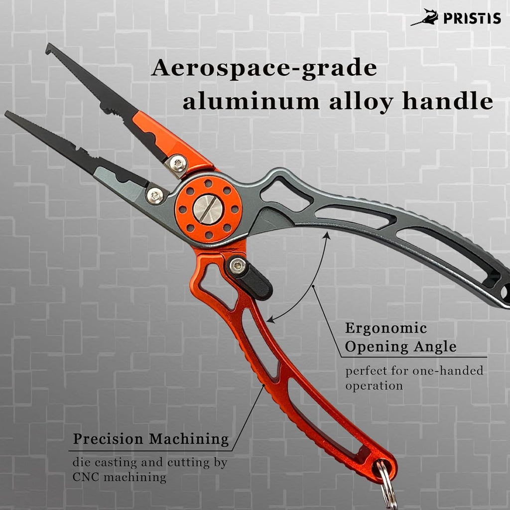 Pristis UTA II Fishing Pliers, Multi-Function Split Ring Hook Remover Gear