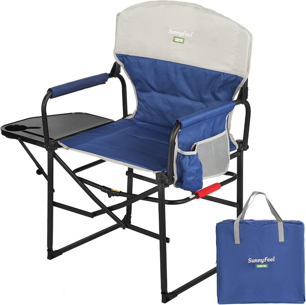 SUNNYFEEL Oversized DirectorsCamping Chair for Adults with Side Table