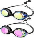 Vvinca Kids Swim Goggles with Bungee Strap，Quick Adjust Kids Goggles 3-14