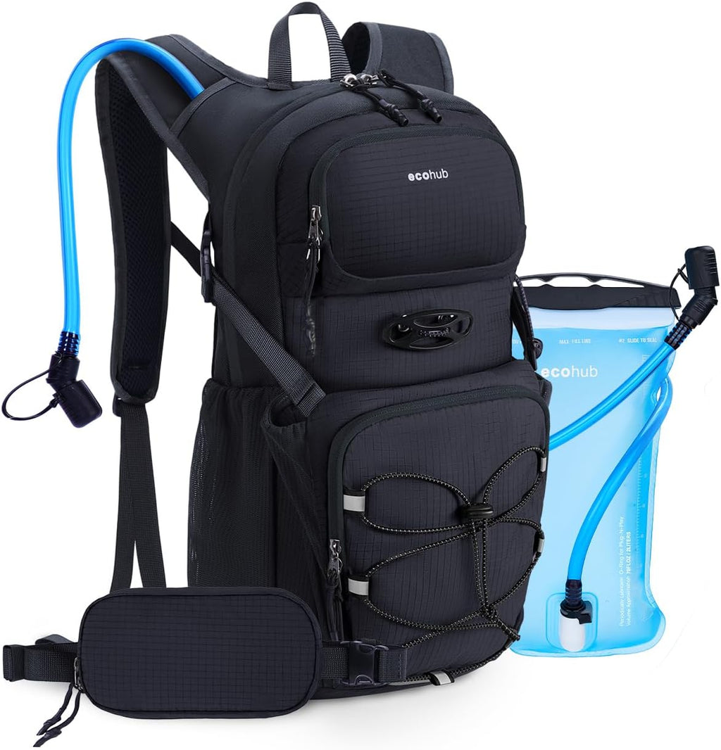 ECOHUB 20L Lightweight Hydration Backpack with 2L Water Bladder&Waist Pack