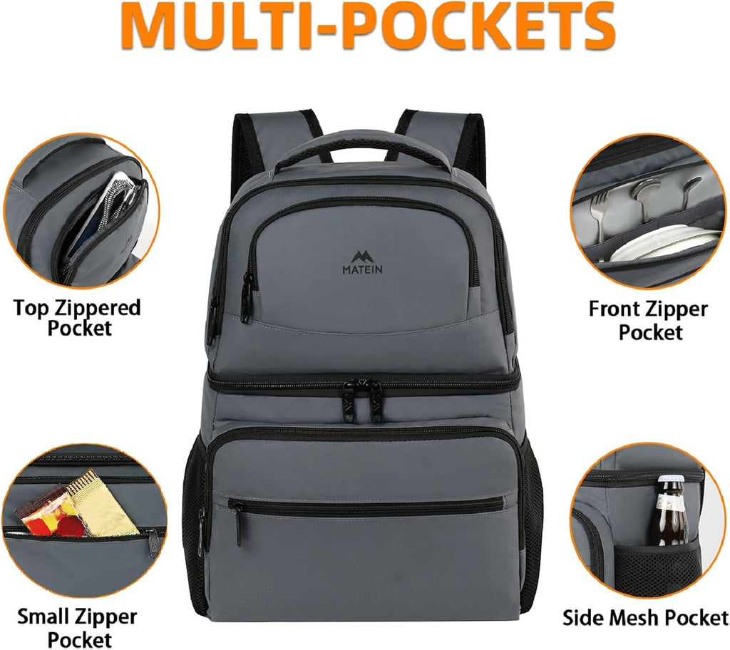 MATEIN Cooler Backpack, 26/40 Cans Insulated Lunch Backpack for Men Women
