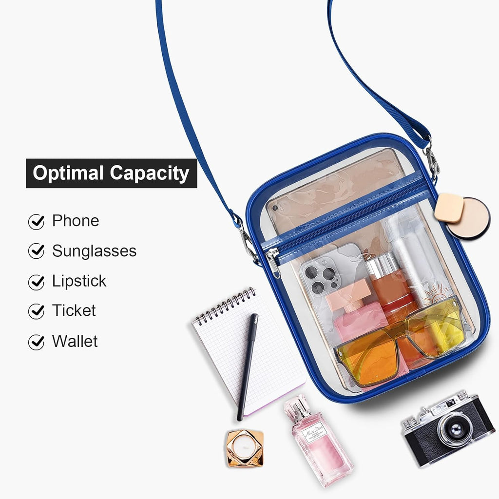 USPECLARE Clear Purse for Stadium Events Transparent Messenger Bag
