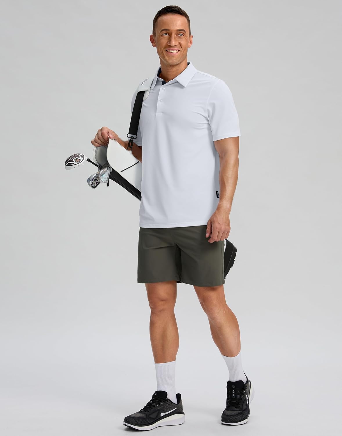 Men's Golf Polo Shirts Dry Fit Moisture Wicking Performance Short Sleeve