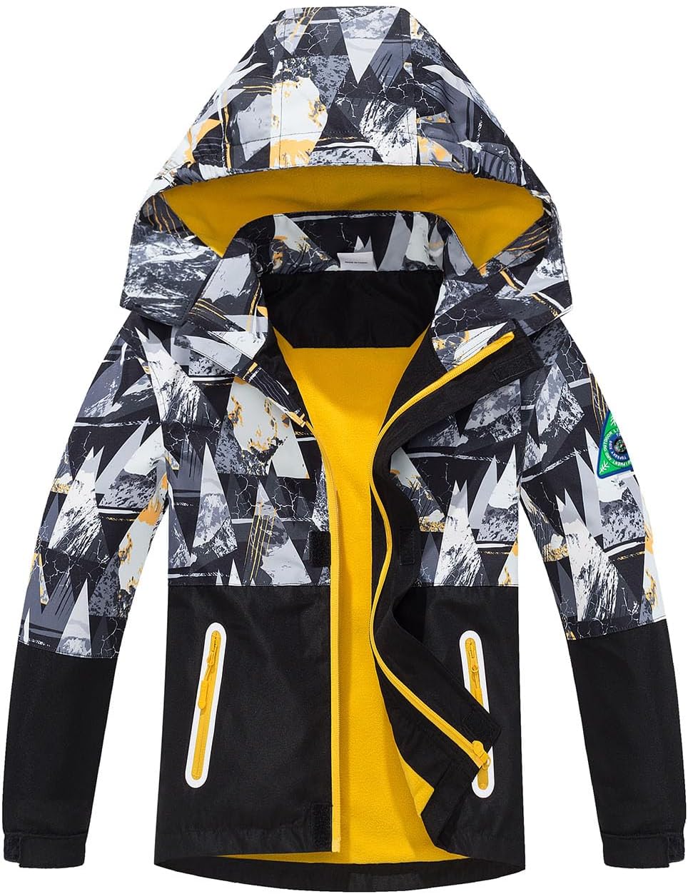 MGEOY Kids Rain Jacket, Waterproof Lightweight Hooded Windbreaker for Boys Girls 4-16Y