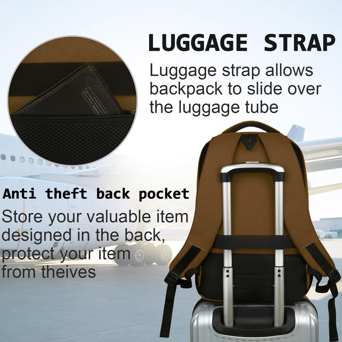 Volher Laptop Backpack,Business Travel Anti Theft Slim College Backpack