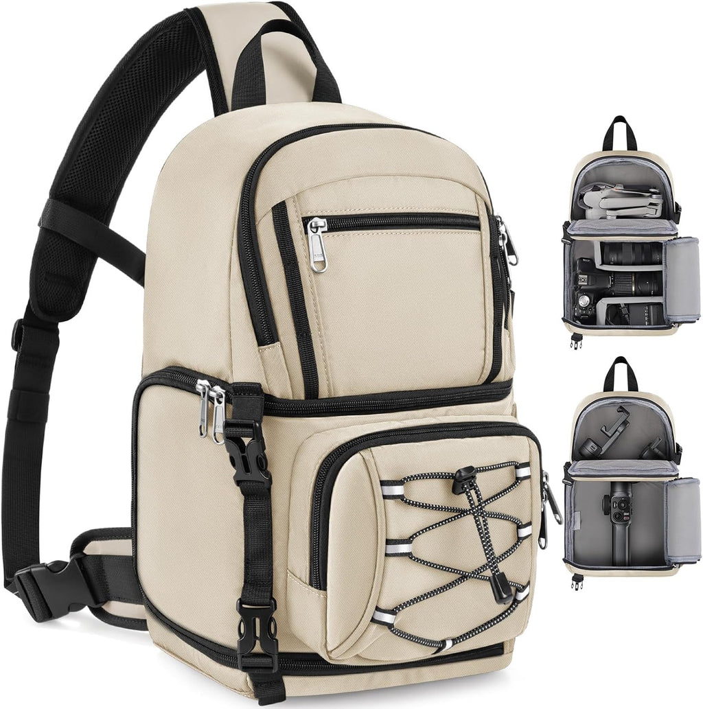 RAINSMORE Camera Sling Bag, Small Dslr/Mirrorless Camera Bag & Case
