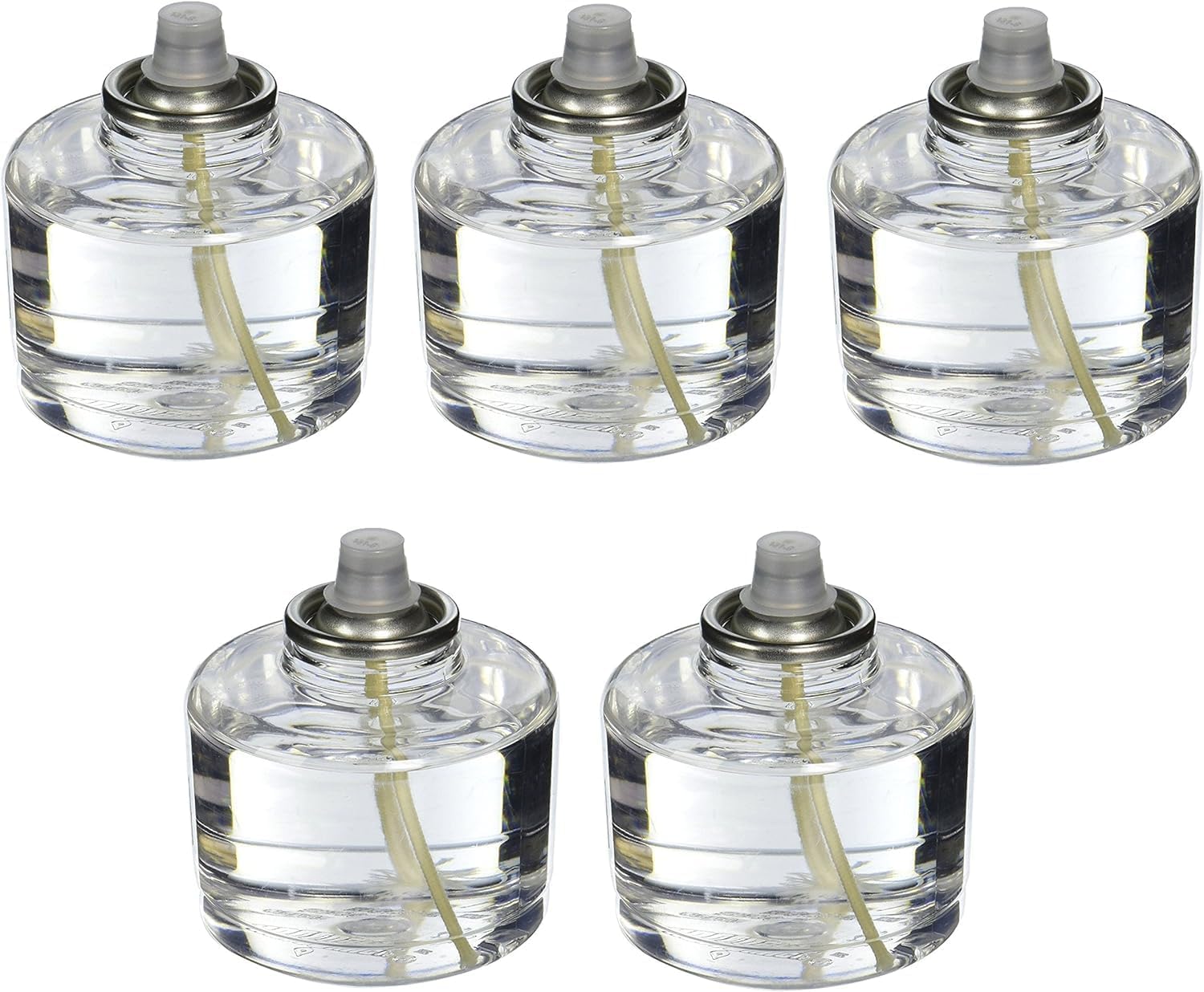 D'light Online HD8-180 Liquid Wax Disposable Clear 8 Hour Tea Light Fuel Cell Oil Candle Cartridge Disposable Liquid Paraffin Shabbos Candles - Set of 180 Liquid Tealights