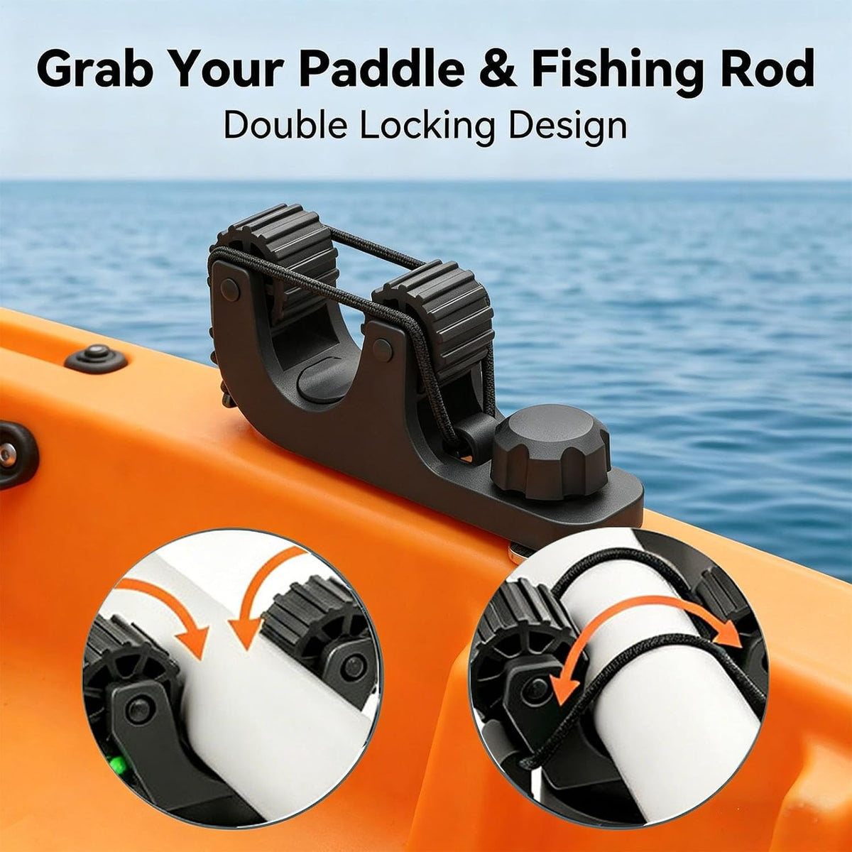 Kayak Paddle Holder,Kayak Track Mount Accessories,Space-Saving