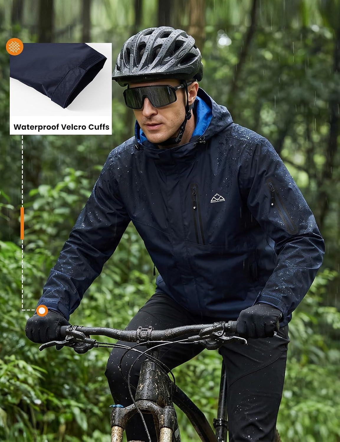 TBMPOY Men's Lightweight Rain Jackets Waterproof Raincoat with Hood
